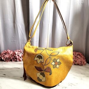 HOBO LE Leather & Suede Messenger Shoulder & Crossbody Bag